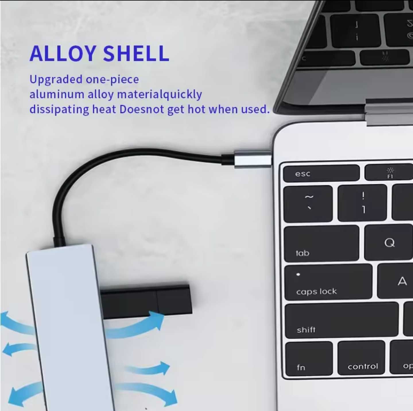 USB C Hub 8 In 1, Type C, 4K HDMI, RJ45 SD/TF