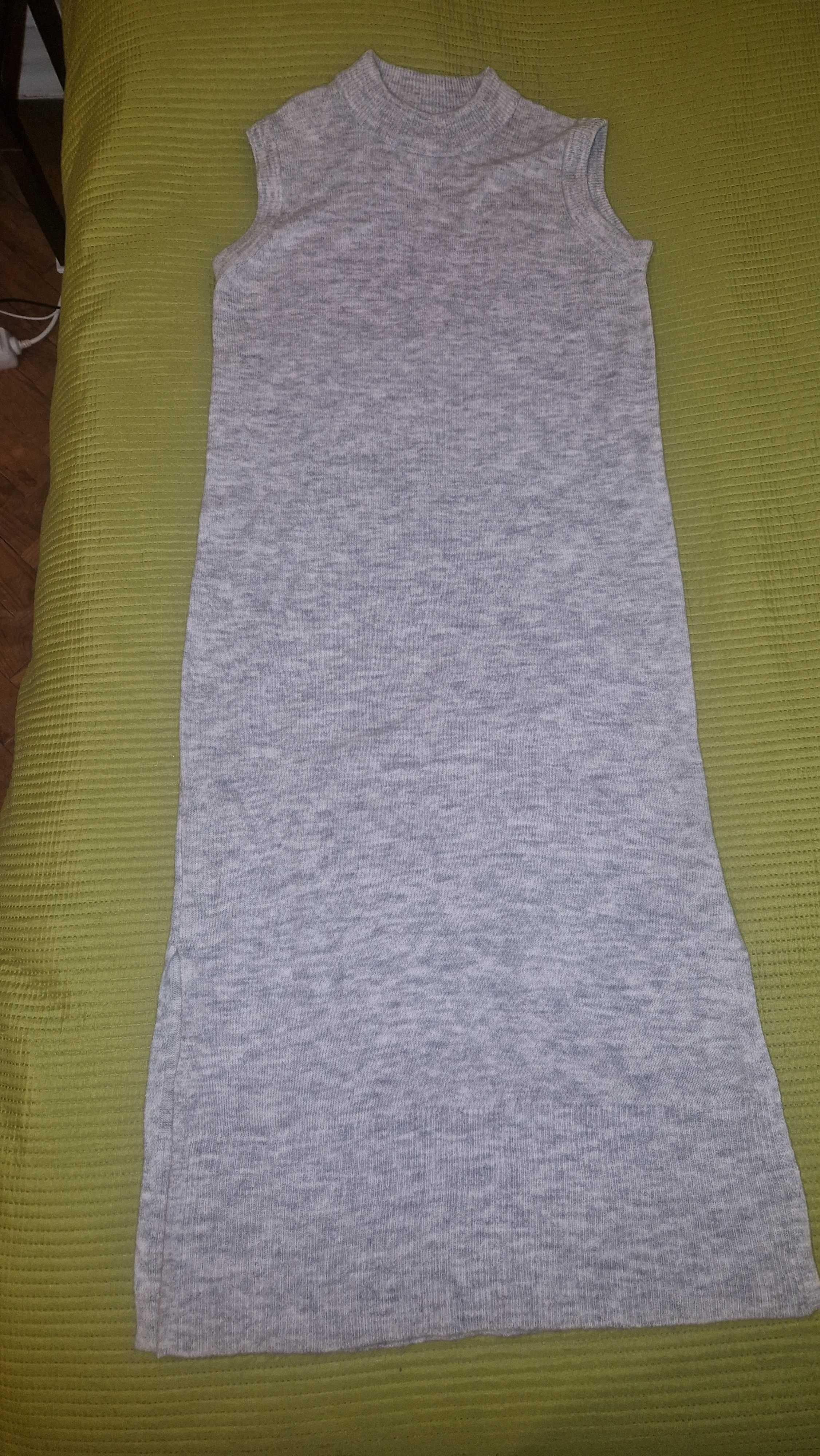 Vestido de Lã Cinzento Unit Tamanho M