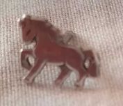 Przypinka srebrna pin KONIK