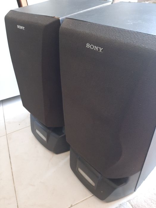 colunas de som tres vias sony 100w  impecaveis