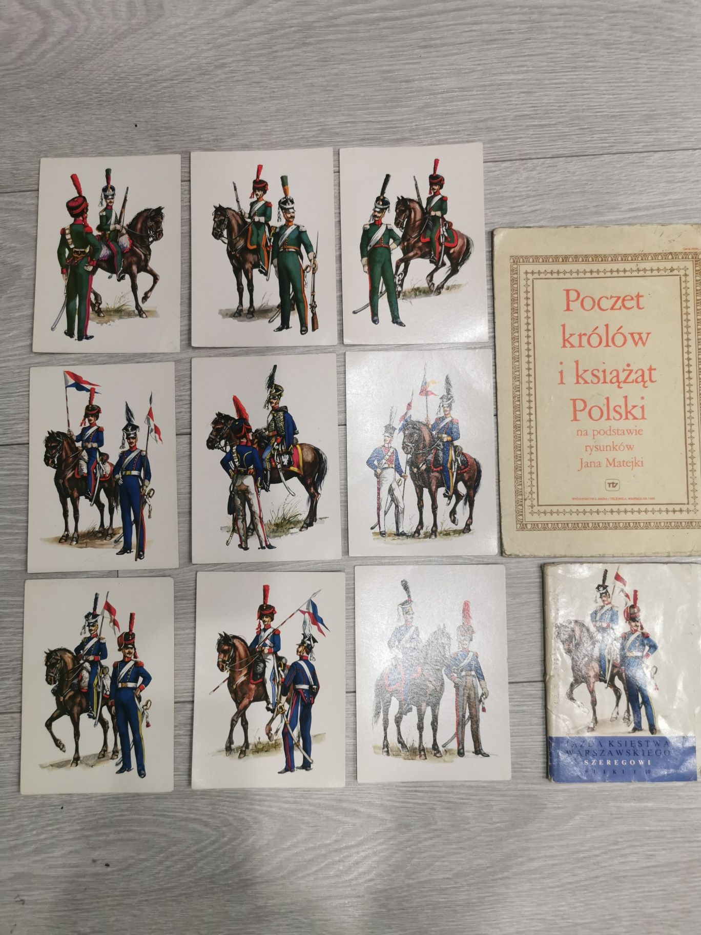 Pocztówki Jazda księstwa SZEREGOWI zestaw 9 sztuk gratis poczet królów