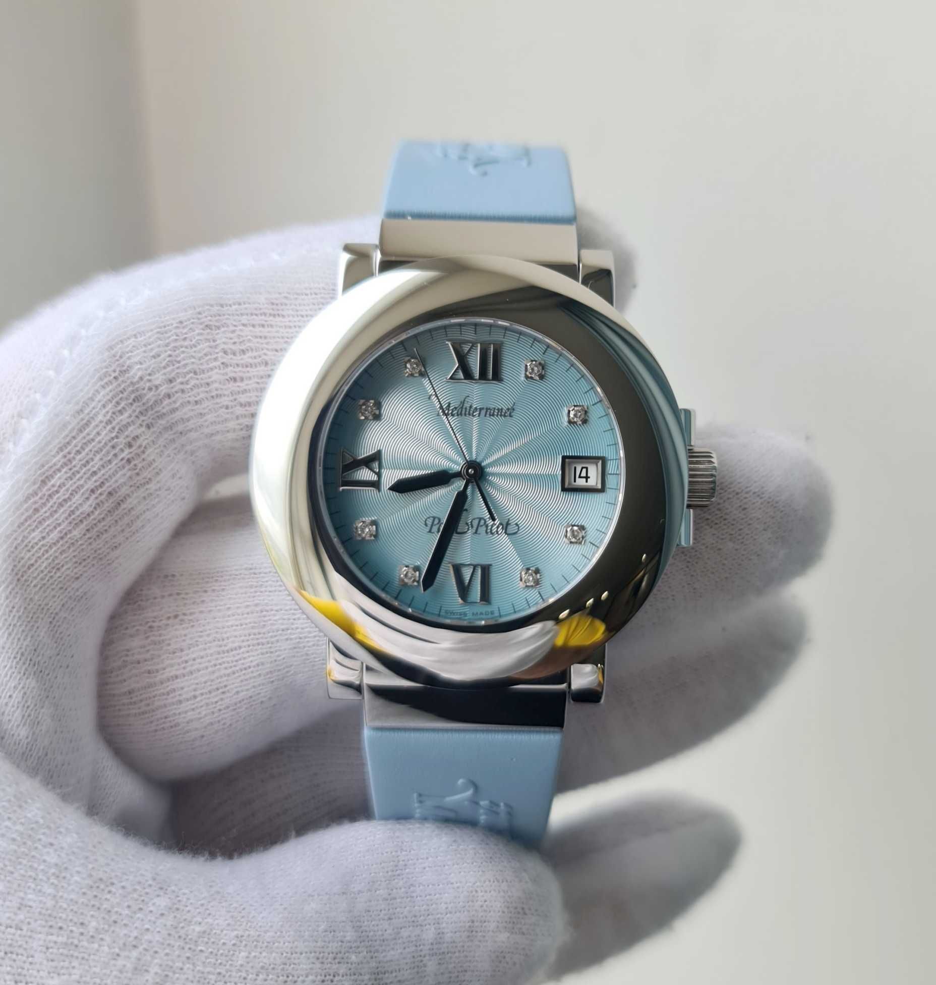 Жіночий годинник Paul Picot Mediterranee Tiffany Diamonds 40mm новий