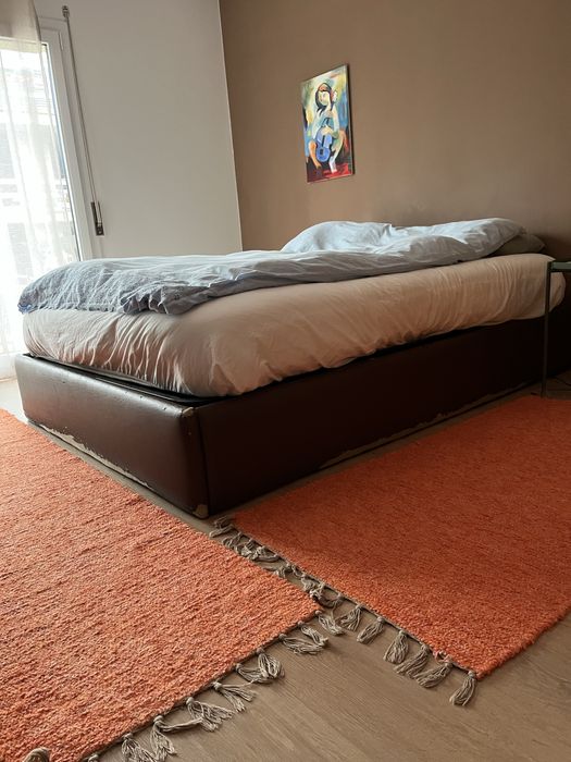 Estrutura cama com arrumação, com colchão, 140x200 cm