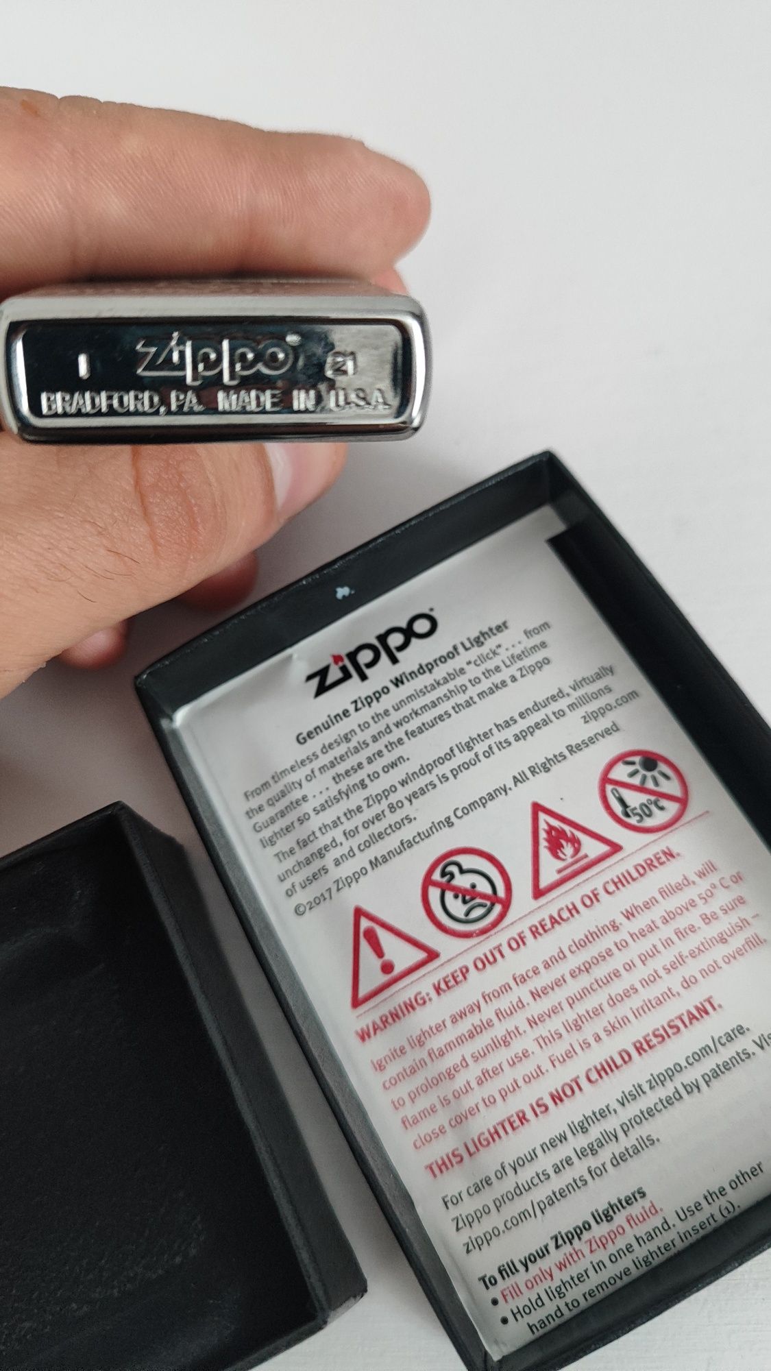 ZIPPO оригінал brushed chrome