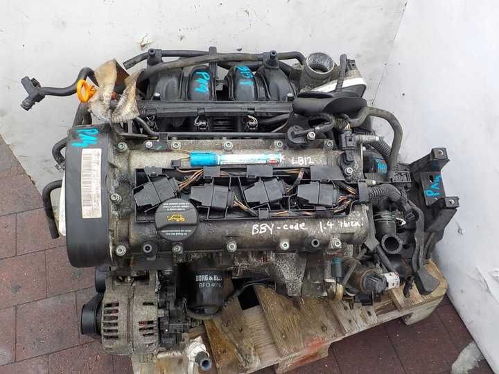 SILNIK KOMPLETNY BBY 1,4 16V fabia polo golf ibiza a3 leon gwarancja
