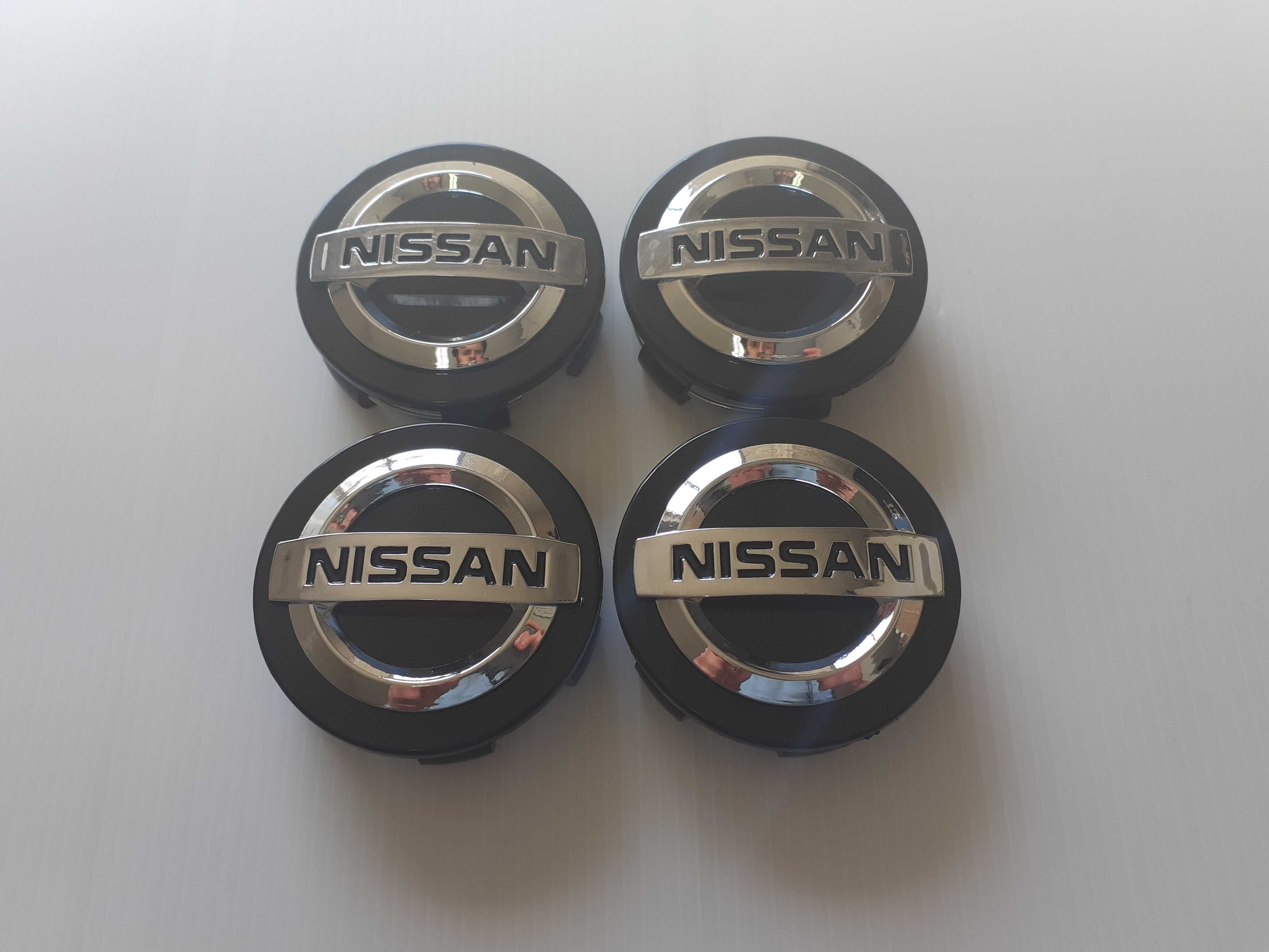 Centros/tampas de jante completos Nissan com 54, 58, 60, 65 e 68 mm