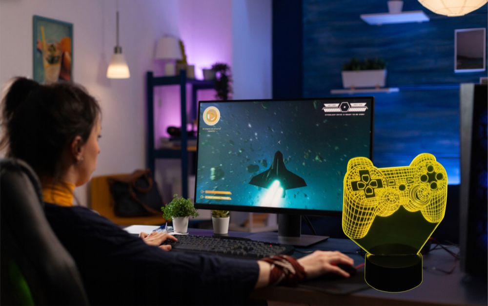 Lampka nocna 3D LED pad do playstation 4
