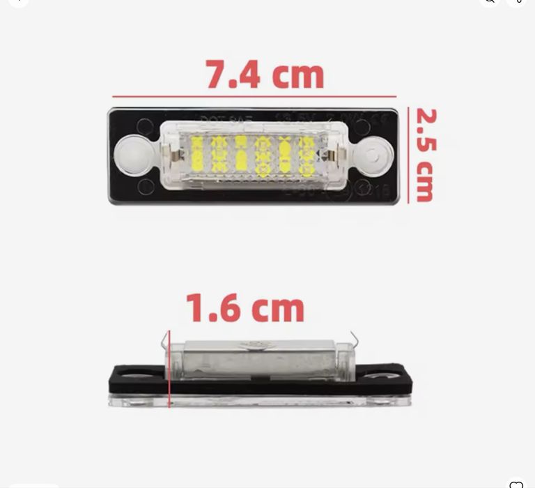 Подсветка номера Skoda Superb Volkswagen Touran transporter вантажівок