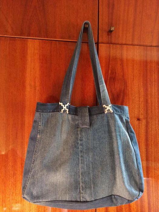 Сумка торба шопер джинсова