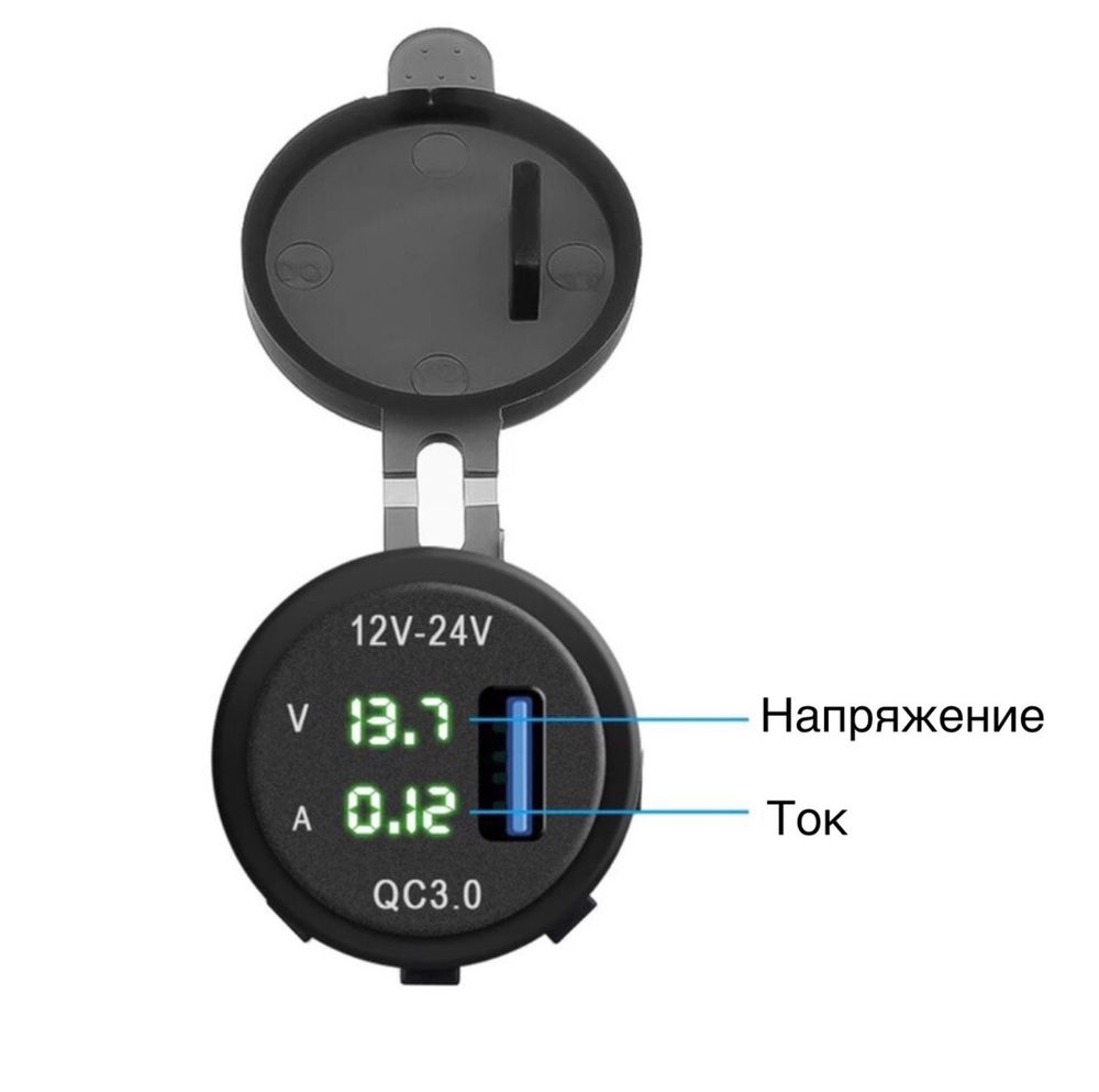 Вольтметр, амперметр, USB