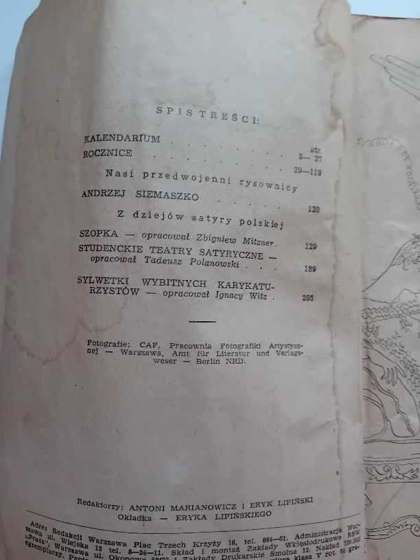Kalendarz Szpilek 1957