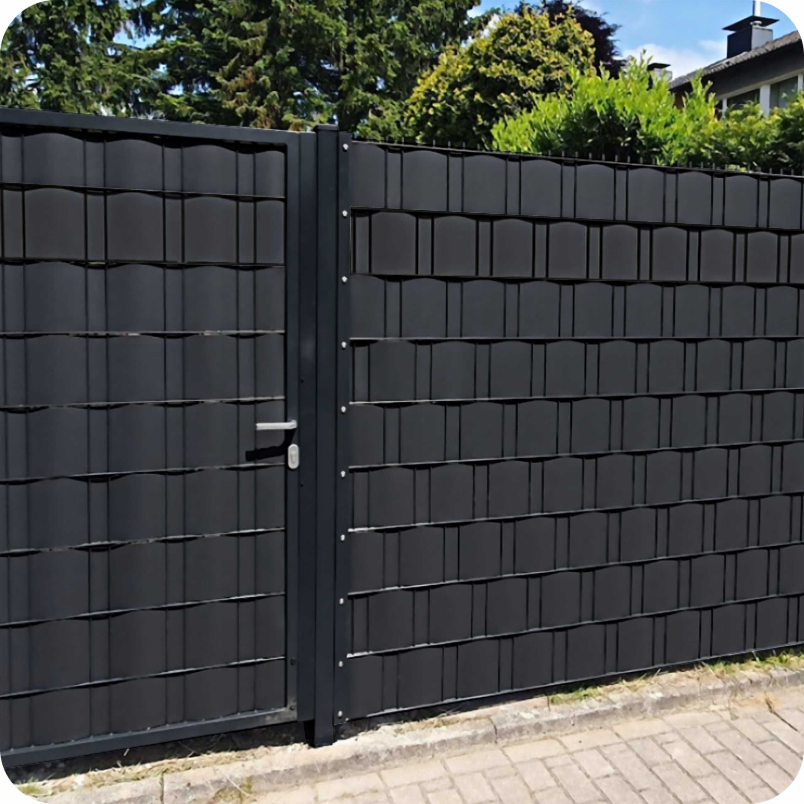 TAŚMA OGRODZENIOWA ANTRACYT 19x35m osłona na ogrodzenia panelowe klips