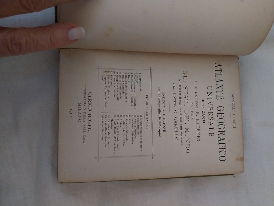 Atlante Geografico Universale – 1910 – 11ª edição – Ulrico Hoepli (com