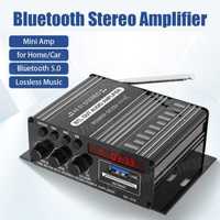 Усилитель звука АК370 2x20 Вт - FM радио - USB - SD/MMC - Bluetooth