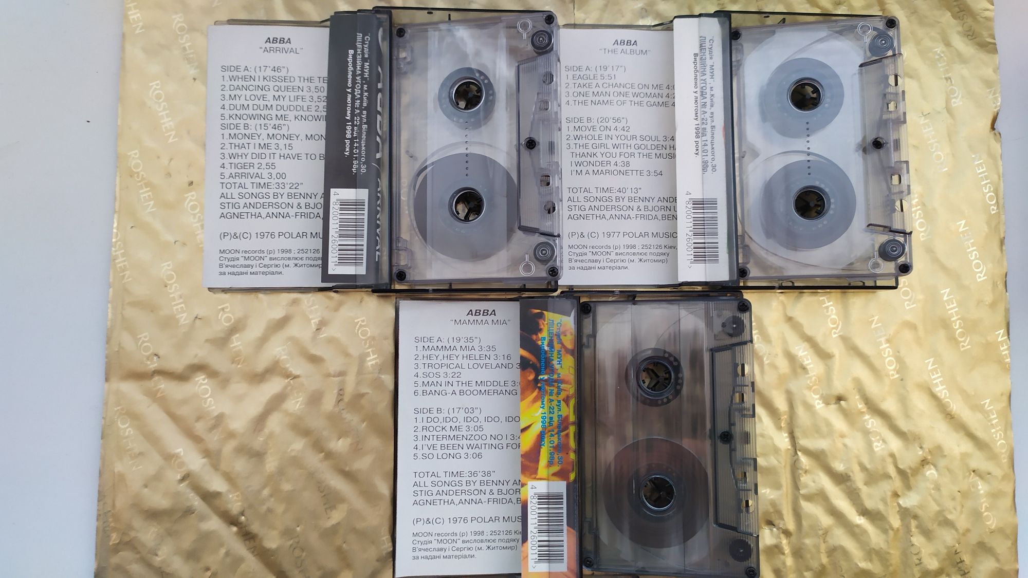 Аудио кассеты группы  Boney M. ABBA