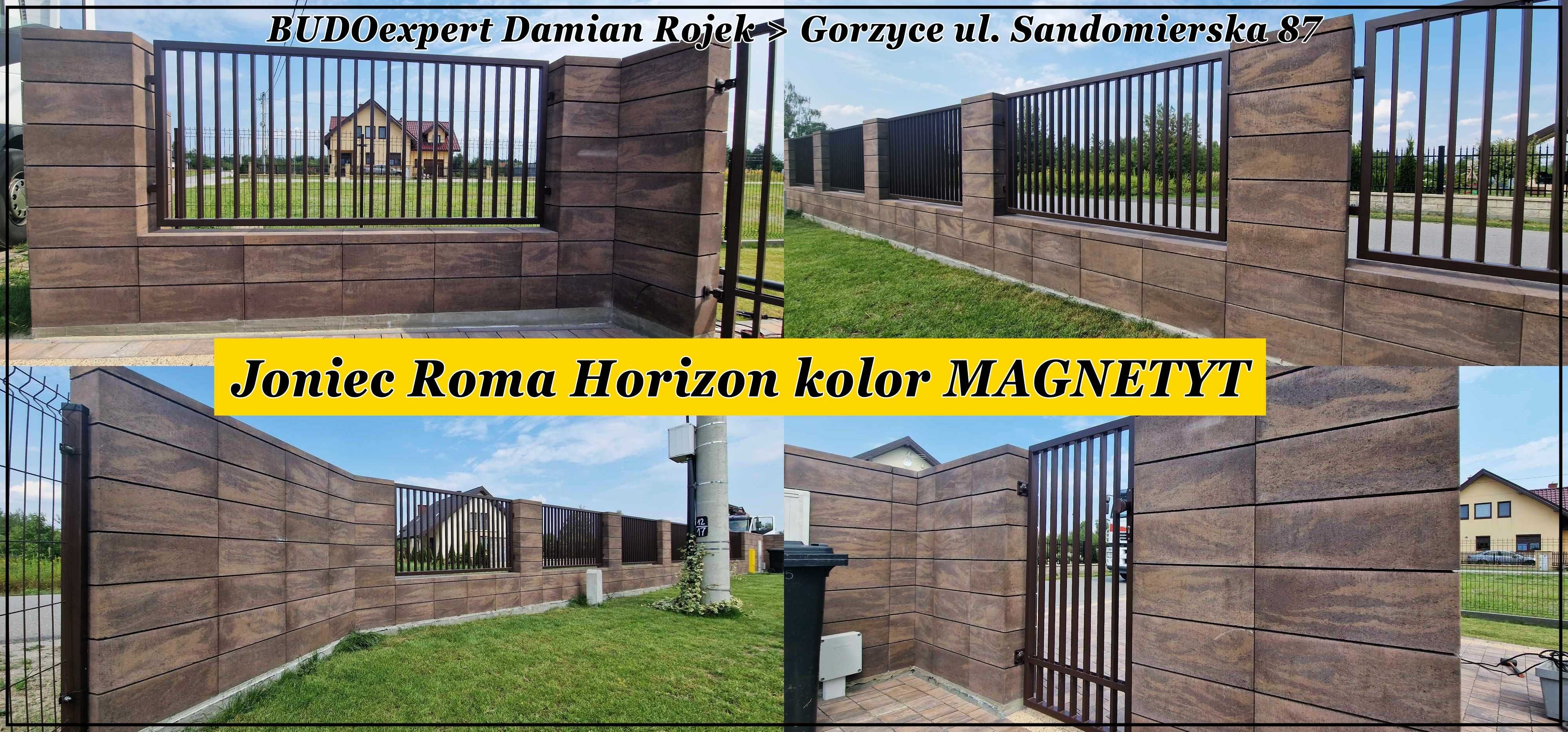 Bloczek pustak Joniec Roma Horizon kolor MAGNETYT ogrodzenie frontowe