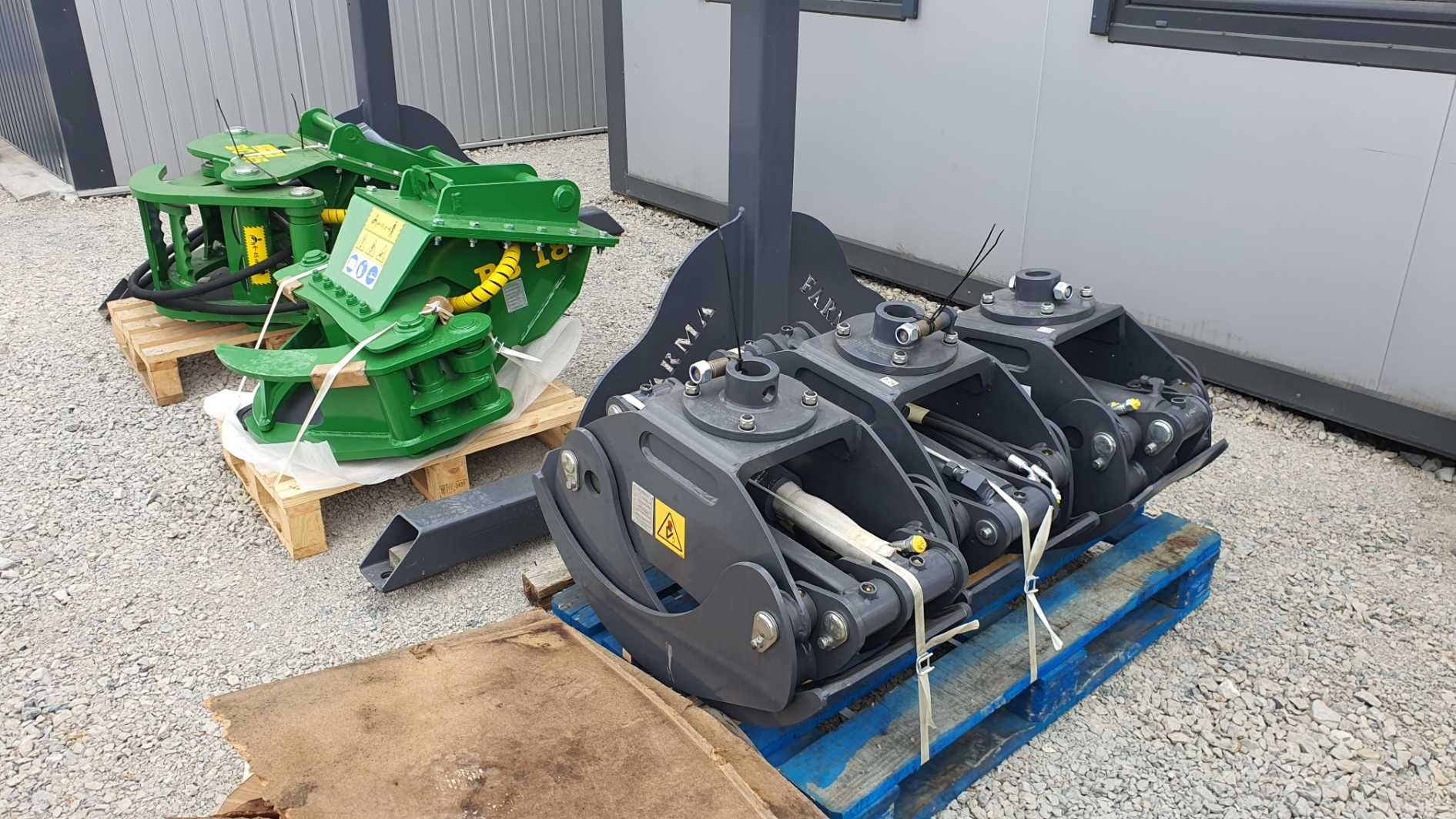 GŁOWICA ŚCINKOWA do drewna i Biomasy do mini koparki YANMAR JCB Kubota