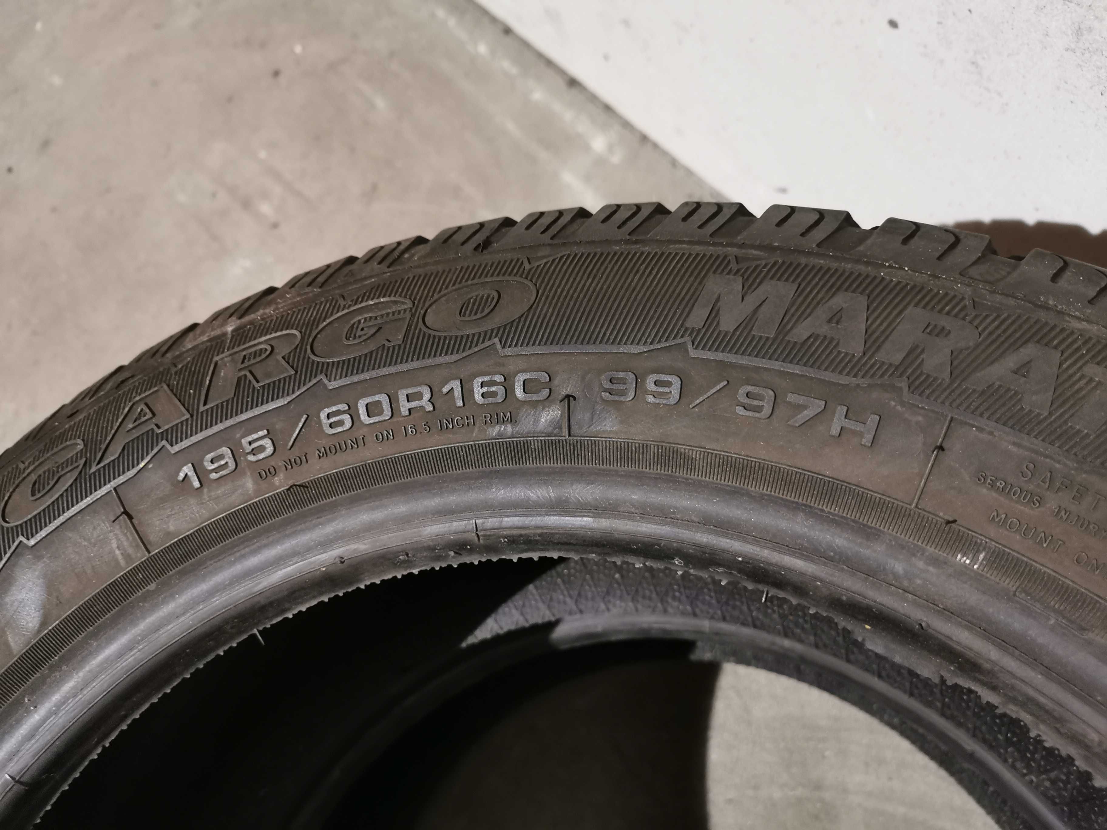 2x Wzmocnione C Goodyear Cargo Marathon 195/60r16c 97H 7mm N5659