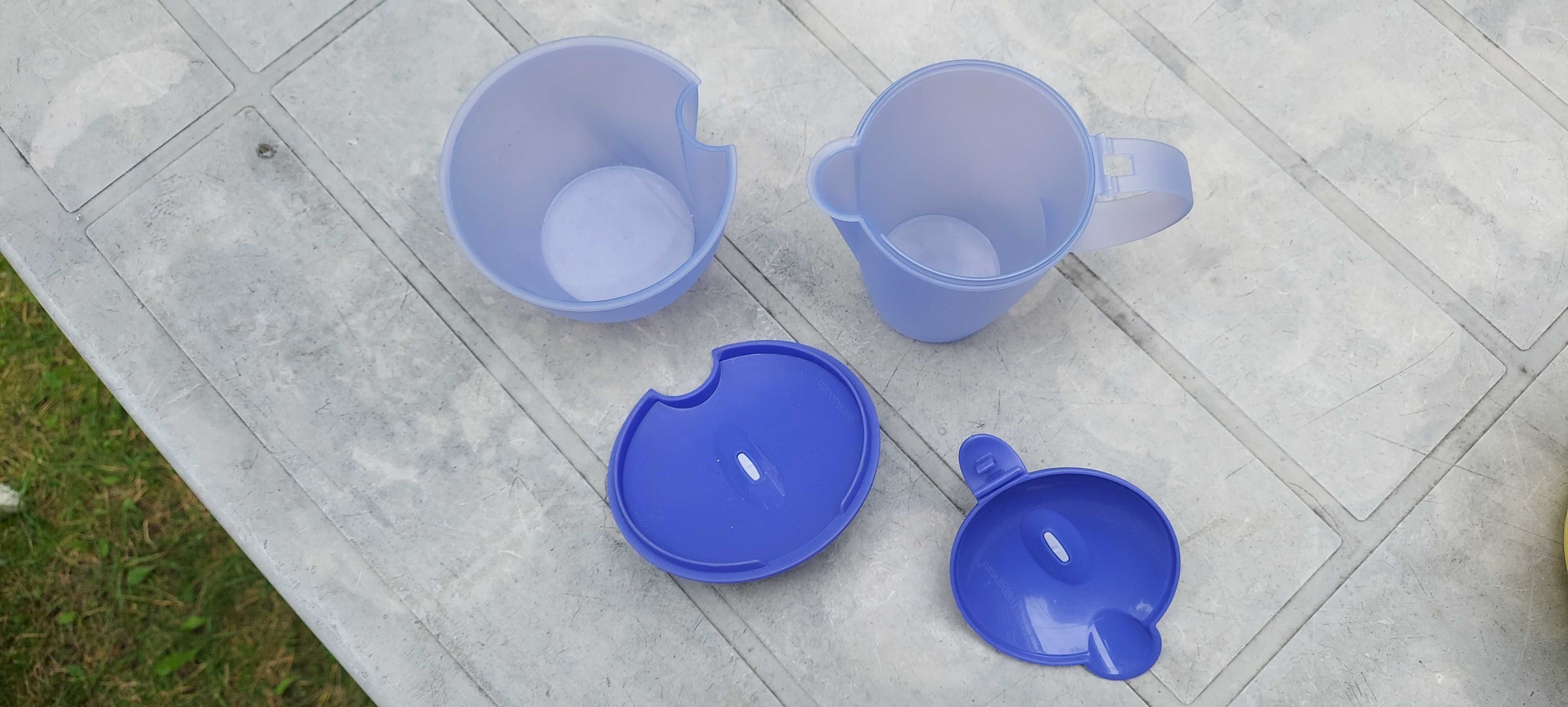 Tupperware cukiernica i dzbanek na mleko/ mlecznik