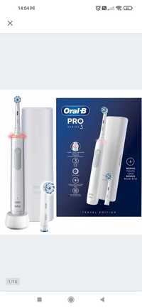 Oral-B PRO 3 3500 Elektryczna szczoteczka do zębów + etui Biała OUTLET