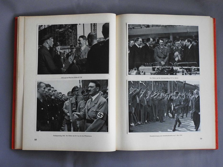 Adolf Hitler Адольф Гитлер Германия 1936 антикварный фотоальбом книга