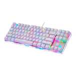 klawiatura mechaniczna gamingowa motospeed k87s rgb (biała)