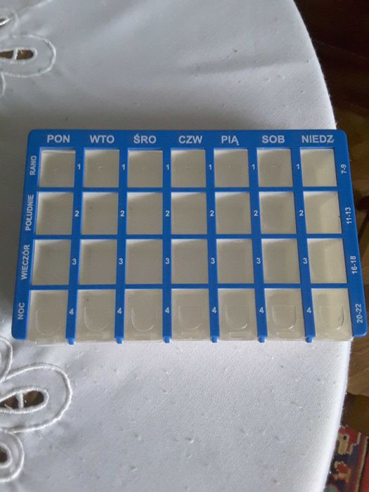 Tygodniowa kasetka na leki