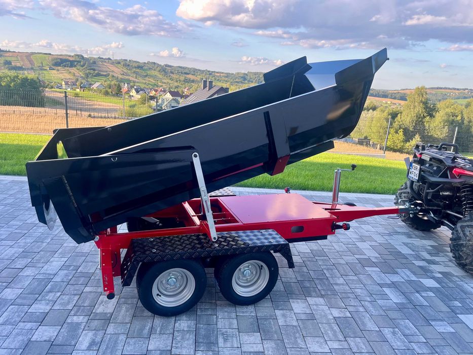 Przyczepka wywrotka hydrauliczna, do samochodu , quada , rejestracja
