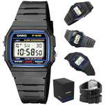 Zegarek Casio F-91W-1DG cyfrowy retro podświetlenie wodoodporny + BOX