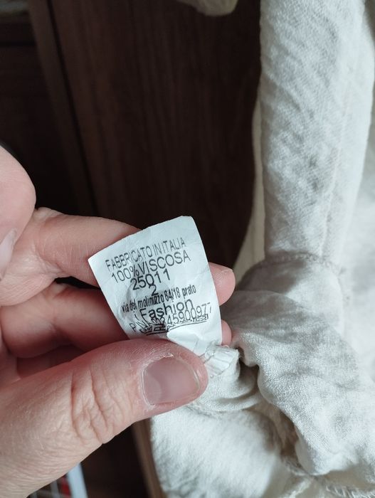 Bluzeczka elegancka beżowa z wiskozy włoskiej