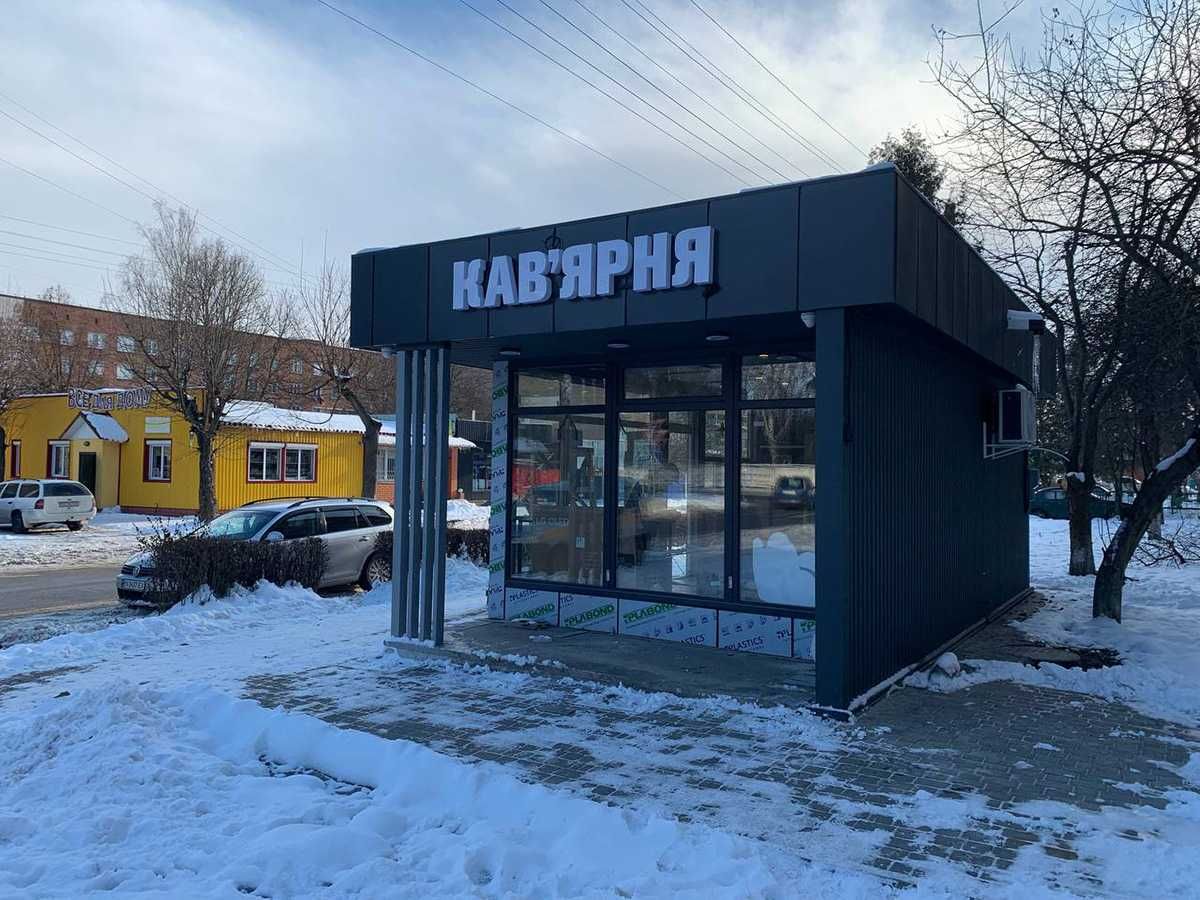 Комерційна побудова / кав’ярня з СІП панелей в Славутичі