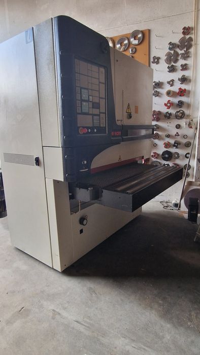 Lixadeira calibradora scm sandya 1300 rolo em aço