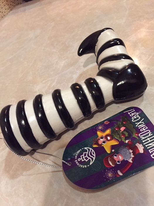 Игрушки новогодние на елку небьющиеся іграшки чобіток на ялинку нові