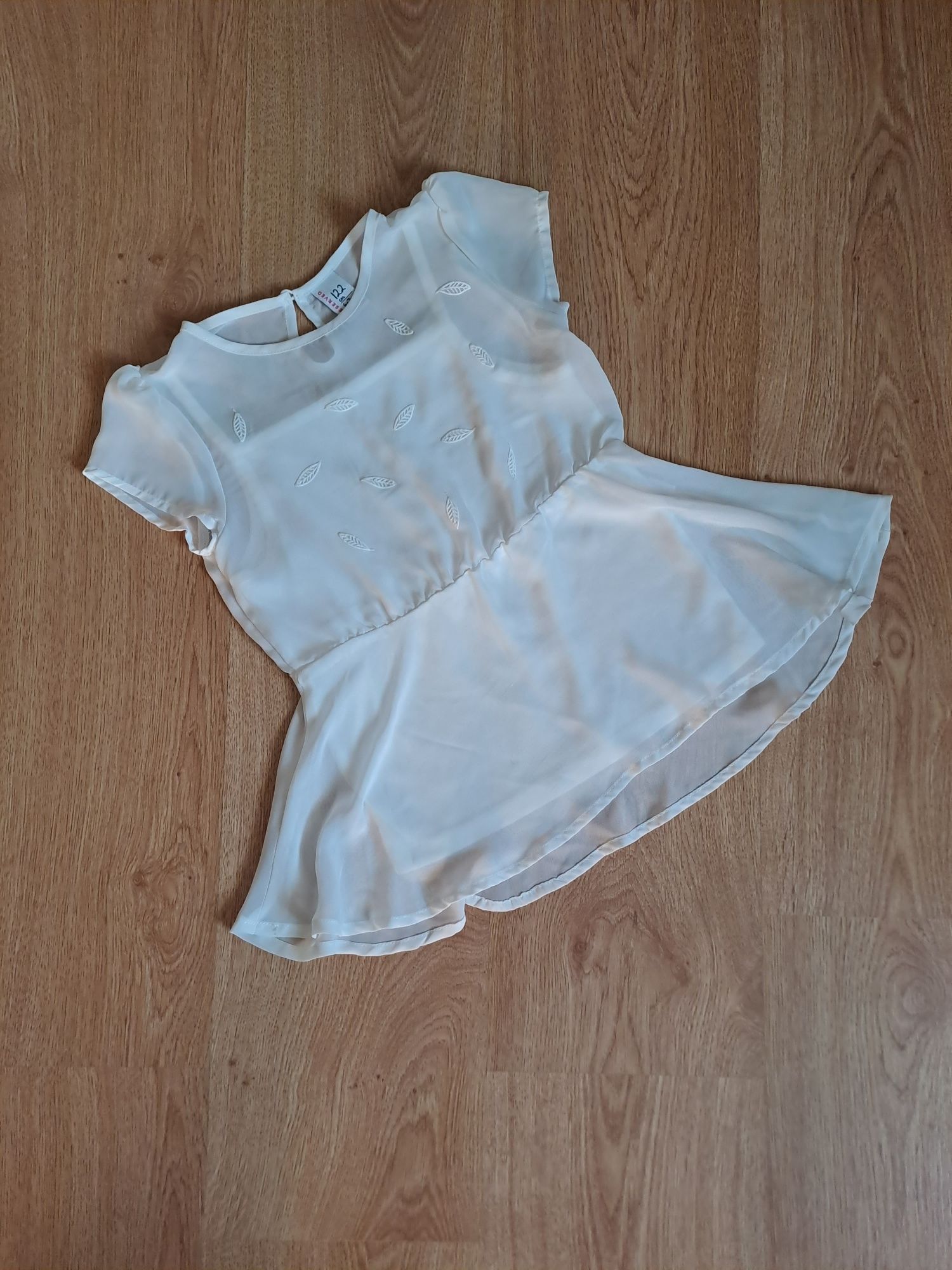 Біла блуза туніка сорочка Zara Reserved 6-7р/116-122см
