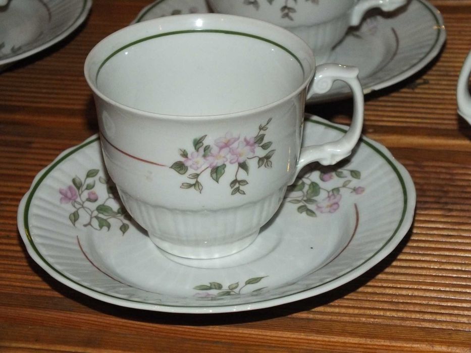 Serwis kawa herbata porcelana WŁOCŁAWEK Design PRL