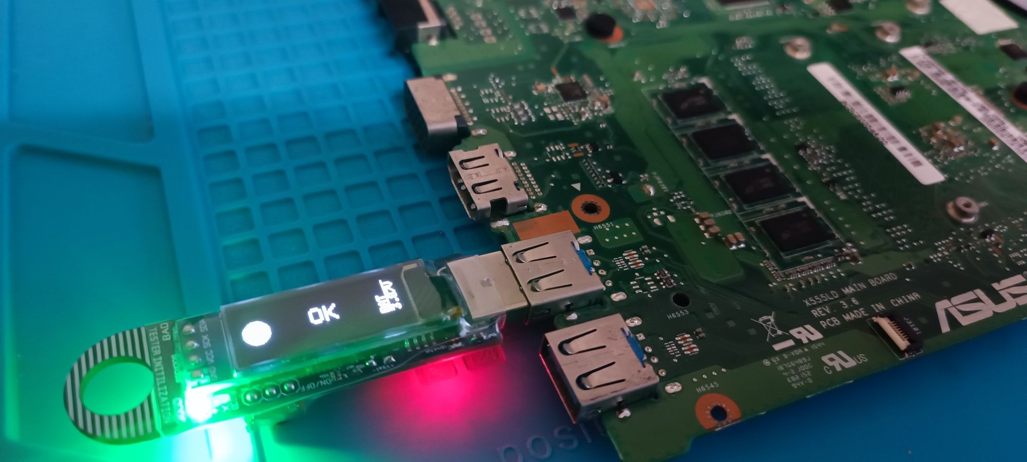 USB tester inicjalizacji