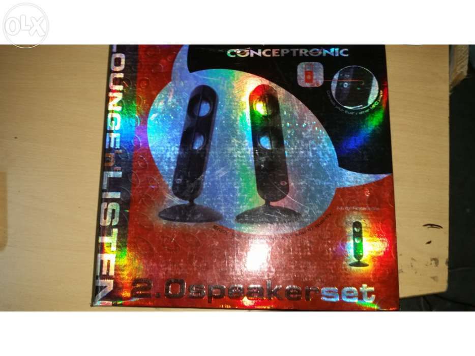 Conceptronic colunas 2.0 speaker set lounge n listen cllspk20