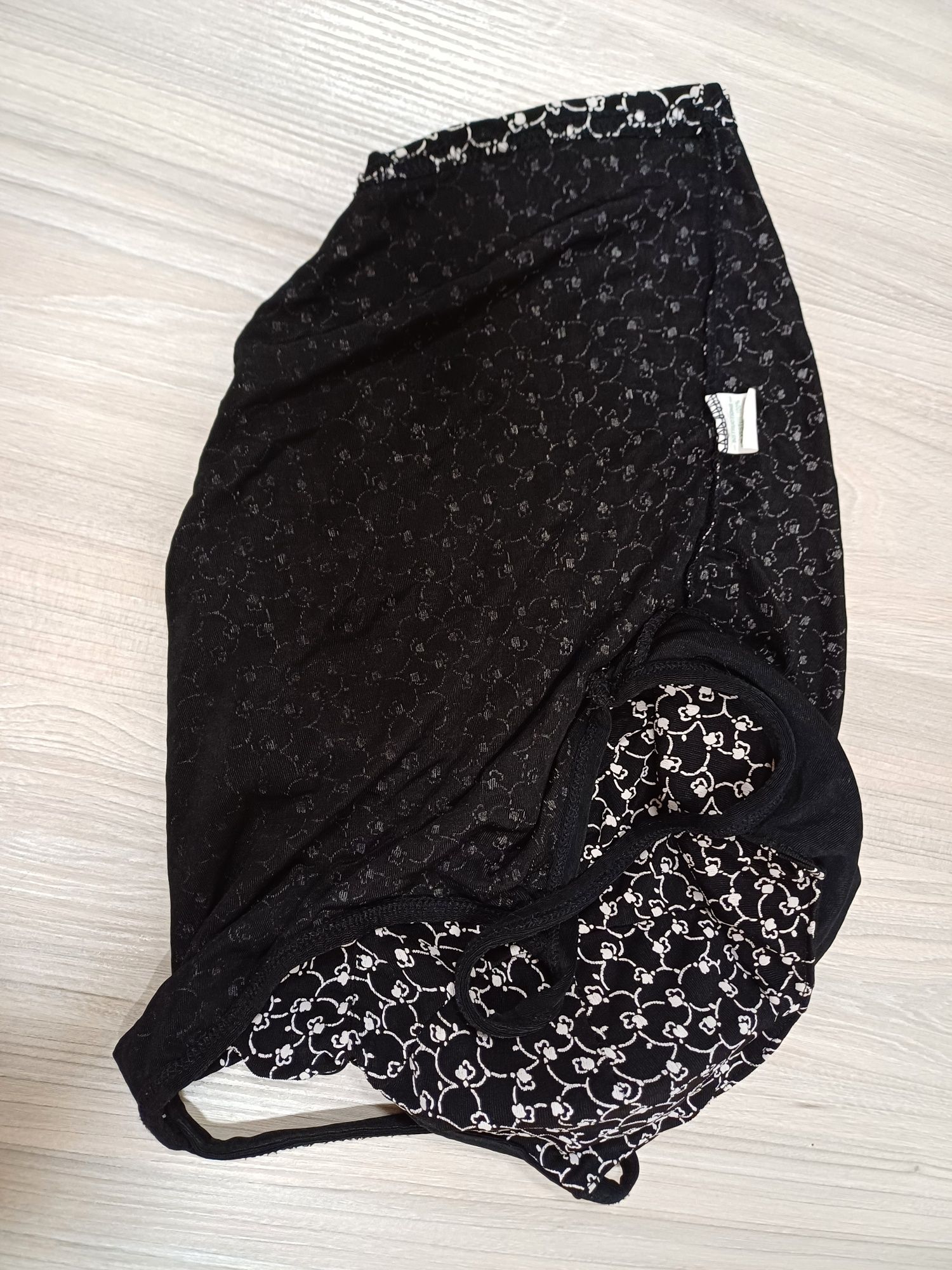 Topik crop na ramiączkach elegancki brązowy wzorzysty r. M
