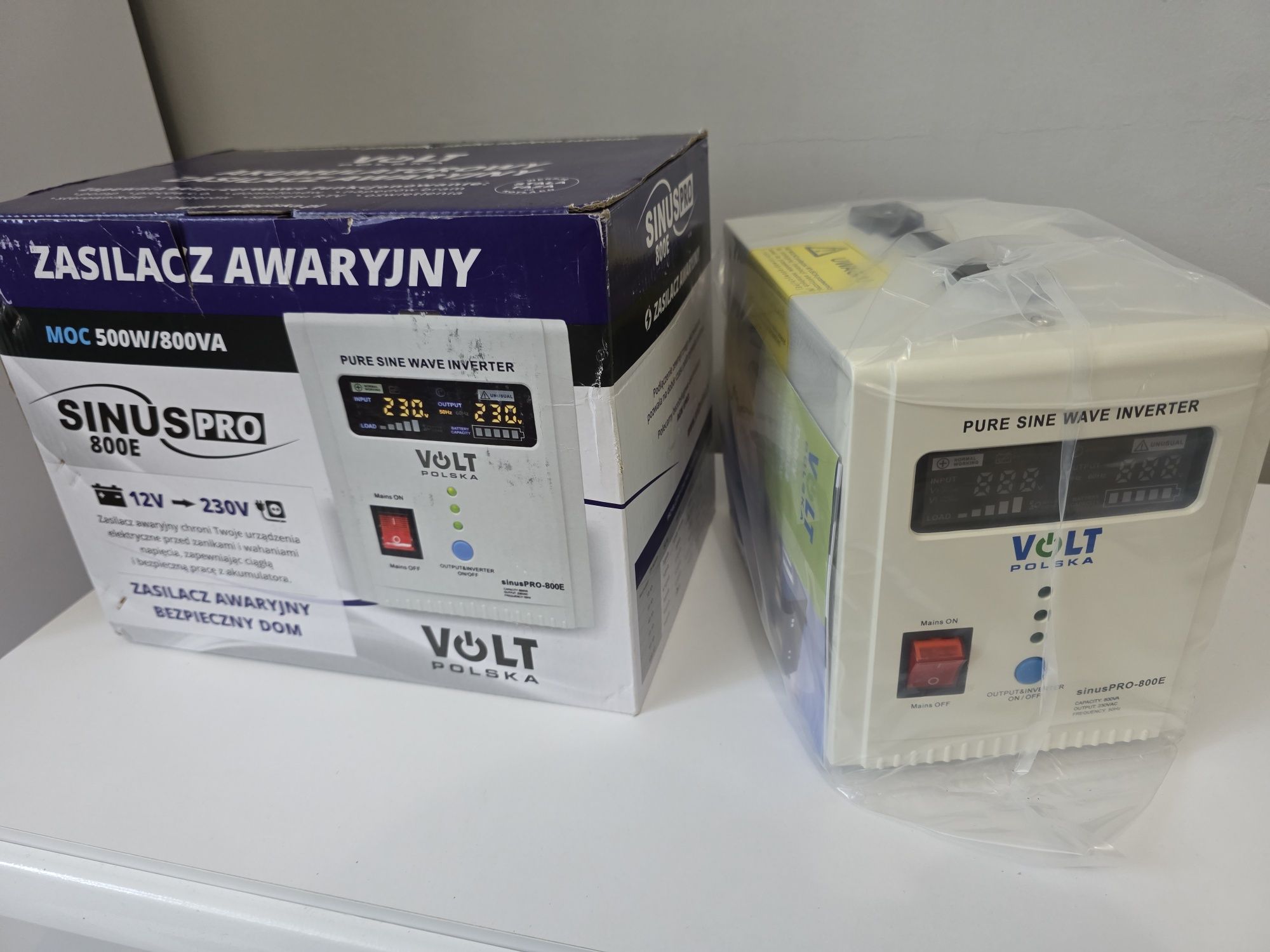 ДБЖ Перетворювач напруги Volt Polska Sinus PRO 800 E інвертор синус
