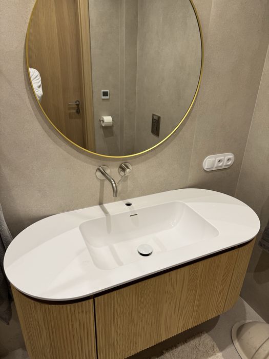 Umywalka z blatem z konglomeratu 119,5x52