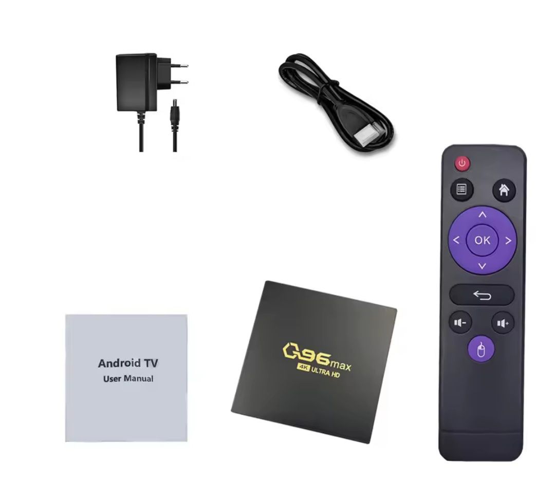 Q96 Max 8GB 128GB СМАРТ ТВ приставка Android 14 TV Box SMART TV 8k x96