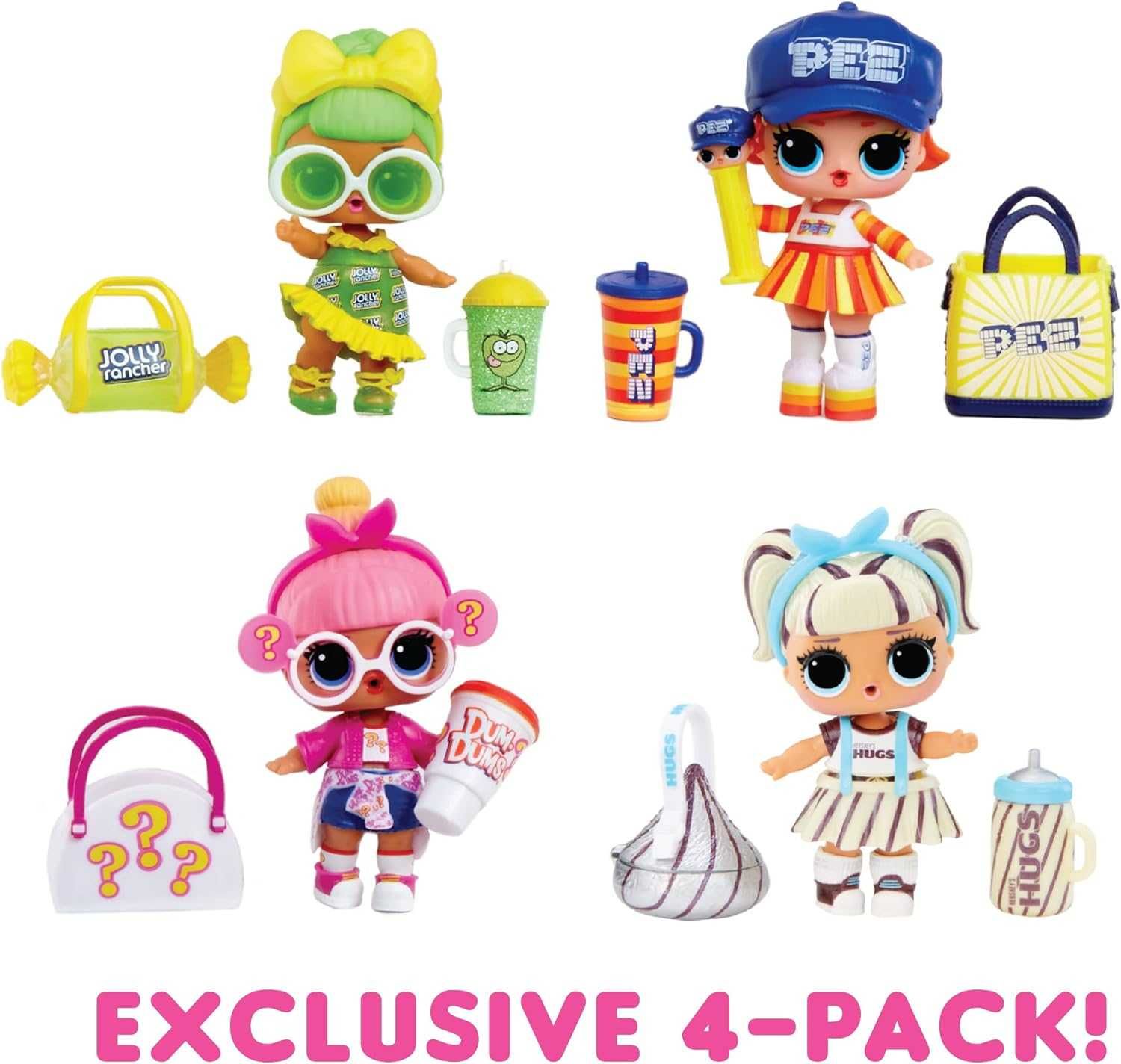 LOL SurpriseLoves Mini Sweets Dolls 4Pack 32 сюрпризи на тему цукерок