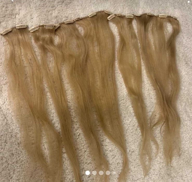 Doczepiane włosy clip in naturalne 55 cm