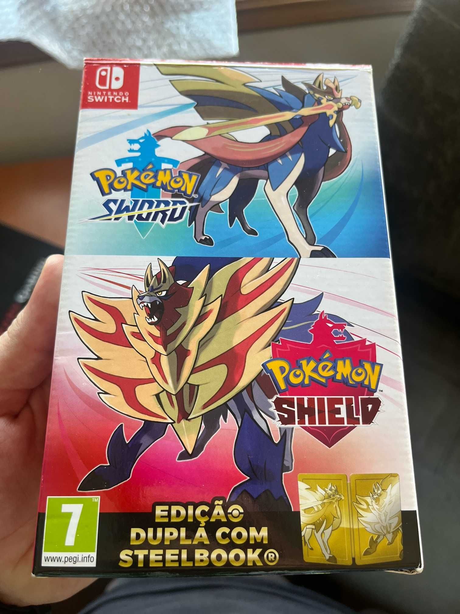 Pokemon Sword & Shield - Edição Dupla Steelbook (sem jogo) c/código