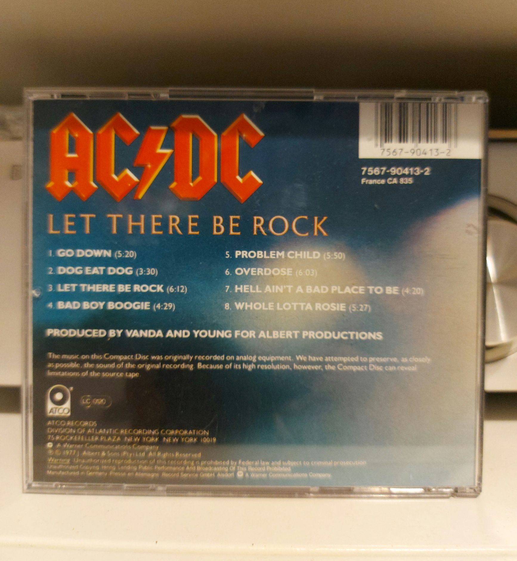 płyta cd  ACDC Let there be rock Orginał Atco