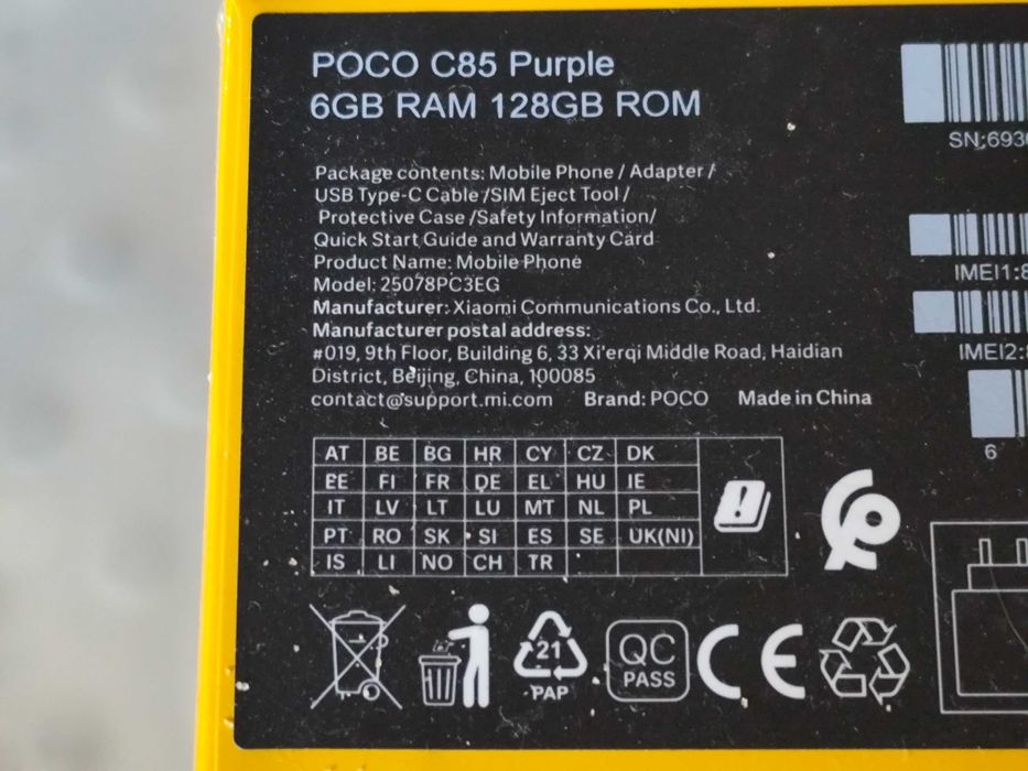 Poco С85 6/128 M7 6/128. 8/256  NOTE 13 5Gз  зарядкою в комплектів