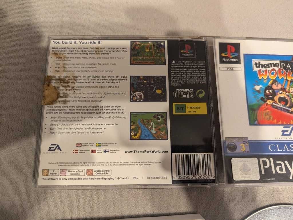 Theme Park World 3xA PS1 PlayStation 1
