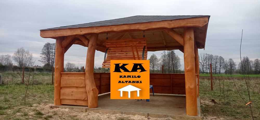 Altana ogrodowa na grubym balu