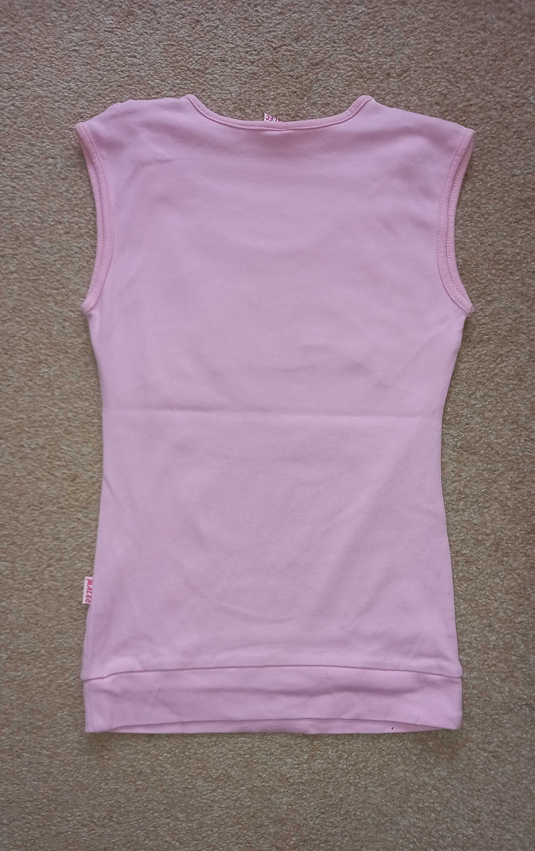 Bluzeczka dziewczęca różowa 134-140 Malec