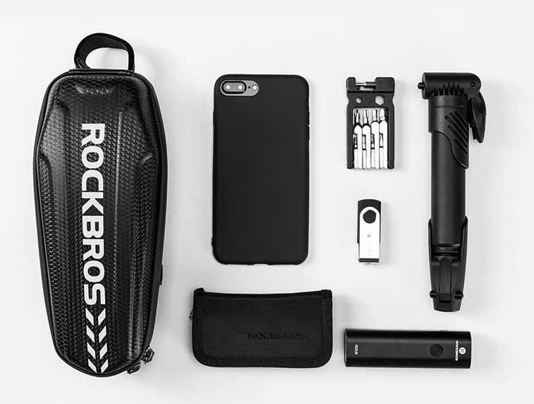 Велосумка на раму ROCKBROS B61 (черный карбон) 1.5л вело сумка /седло